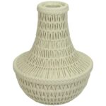Κηροπήγιο ArteLibre Χάντρες Μπεζ Polyresin 12.5x12.5x15.4cm - 1 τεμ.