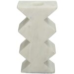 Κηροπήγιο ArteLibre Λευκό Μάρμαρο 8x4x15.5cm - 1 τεμ.