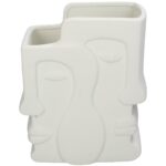 Βάζο ArteLibre Πρόσωπο Λευκό Κεραμικό 17.5x9.3x20.8cm - 1 τεμ.