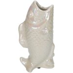 Βάζο ArteLibre Ψάρι Ιβουάρ Κεραμικό 11.5x7x21.5cm - 1 τεμ. - Image 3