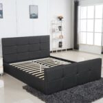 Κρεβάτι ArteLibre ANEMONE Μαύρο PU Με Αποθηκευτικό Χώρο 217.5x170.5x100cm(Στρώμα 160x200cm) - 1 τεμ. - Image 3
