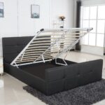 Κρεβάτι ArteLibre ANEMONE Μαύρο PU Με Αποθηκευτικό Χώρο 217.5x170.5x100cm(Στρώμα 160x200cm) - 1 τεμ. - Image 4