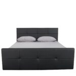 Κρεβάτι ArteLibre ANEMONE Μαύρο PU Με Αποθηκευτικό Χώρο 217.5x170.5x100cm(Στρώμα 160x200cm) - 1 τεμ.
