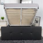 Κρεβάτι ArteLibre ANEMONE Μαύρο PU Με Αποθηκευτικό Χώρο 217.5x170.5x100cm(Στρώμα 160x200cm) - 1 τεμ. - Image 5