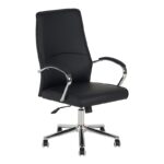 A9930 ΜΑΥΡO PU ΠΟΛΥΘΡΟΝΑ ΓΡΑΦΕΙΟΥ 60X65X48-105/58-114εκ.
