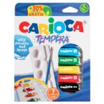 Σετ 7 Τέμπερες Παλέτα & Πινέλο Carioca 7x10mL Carioca 40011 - 1 τεμ.