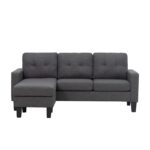 LIANA S DARK GREY ΥΦΑΣΜΑ ΚΑΝΑΠΕΣ ΓΩΝΙΑ 185Χ126X84εκ. - Image 2