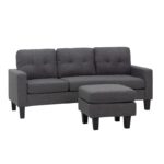 LIANA S DARK GREY ΥΦΑΣΜΑ ΚΑΝΑΠΕΣ ΓΩΝΙΑ 185Χ126X84εκ. - Image 3
