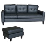 LIANA S BLACK PVC ΚΑΝΑΠΕΣ ΓΩΝΙΑ 185Χ126X84εκ. - Image 2