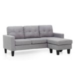 LIANA S GREY ΥΦΑΣΜΑ ΚΑΝΑΠΕΣ ΓΩΝΙΑ 185Χ126X84εκ.