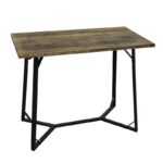 BISTRO ΤΡΑΠΕΖΙ BAR 120X65X96εκ. ΜΑΥΡΟ ΜΕΤΑΛΛΟ-ΞΥΛΟ - Image 2