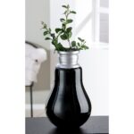 Βάζο ArteLibre Retro Μαύρο/Ασημί Γυαλί 36cm - 1 τεμ. - Image 2