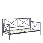 Κρεβάτι Μονό ArteLibre JASMINE Μαύρο Μέταλλο 208x97.6x100cm (Στρώμα 90x200cm) - 1 τεμ. - Image 4