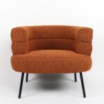 Πολυθρόνα ArteLibre CEREN Πορτοκαλί Ύφασμα/Μέταλλο/Ξύλο 87x80x70cm - 1 τεμ. - Image 5