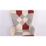 Πολυθρόνα ArteLibre BRIAR Μπορντό/Γκρι Patchwork Ύφασμα/Ξύλο 73x69x96cm - 1 τεμ. - Image 7