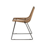 Καρέκλα Κήπου ArteLibre DERNA Φυσικό/Μαύρο Μέταλλο/Rattan 57x59x80cm - 1 τεμ. - Image 6