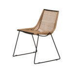 Καρέκλα Κήπου ArteLibre DERNA Φυσικό/Μαύρο Μέταλλο/Rattan 57x59x80cm - 1 τεμ. - Image 7