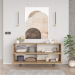 Μπουφές ArteLibre CARTMEL Φυσικό Μοριοσανίδα/Μέταλλο 44.5x160x74.3cm - 1 τεμ. - Image 4