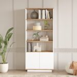 Βιβλιοθήκη ArteLibre BELMONT Πεύκο/Λευκό Μοριοσανίδα 75.5x26.8x168.3cm - 1 τεμ. - Image 3