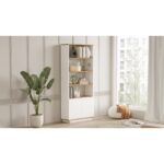 Βιβλιοθήκη ArteLibre BELMONT Πεύκο/Λευκό Μοριοσανίδα 75.5x26.8x168.3cm - 1 τεμ. - Image 5