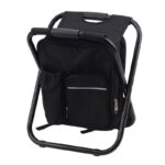 Πτυσσόμενο σκαμπό και σακίδιο camping - 1344 - 170105 - Black