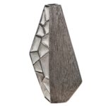Βάζο Κεραμικό Ασημί χρώμα 21X8X36Cm 21X8X36Cm - 1 τεμ.
