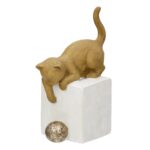Φιγούρα Cat "Charlie" Πολυρεζίνη Brown PU 4 11x7.5x18.5cm - 1 τεμ.