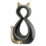 Φιγούρα Γάτα 'Catty' Κεραμικό Μαύρο/Χρυσό 6x11x17cm - 1 τεμ. - Image 7