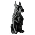 Figure Dog Synthetic Resin Black 13X15X29Cm 13X15X29Cm - 1 τεμ. - Image 3