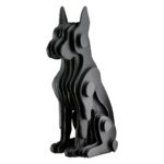 Figure Dog Synthetic Resin Black 13X15X29Cm 13X15X29Cm - 1 τεμ.