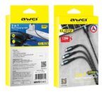 Καλώδιο φόρτισης & data 3in1 - Fast Charge - CL-972 - 1.2m - AWEI - 888155 - Black - Image 2