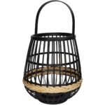 Φανάρι ArteLibre Μαύρο Μπαμπού 29.5x29.5x32cm - 1 τεμ.