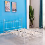 Κρεβάτι ArteLibre SOPHIE Μεταλλικό Sandy White 210x168x110cm (Στρώμα 160x200cm) - 1 τεμ. - Image 2