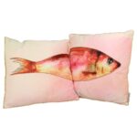 Μαξιλάρι ArteLibre Ψάρι Ροζ Polyester 45x45cm Σετ 2Τμχ - 1 τεμ.