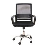 A1600 ΧΡΩΜΙΟ/ΜΑΥΡΟ MESH ΠΟΛΥΘΡΟΝΑ ΓΡΑΦΕΙΟΥ 61X52.5X43-93/51-102εκ. - Image 2