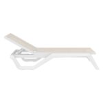 RIO PRO ΞΑΠΛΩΣΤΡΑ WHITE/TAUPE ΠΟΛ/ΝΙΟΥ 190X70X33εκ. - Image 2