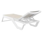 RIO PRO ΞΑΠΛΩΣΤΡΑ WHITE/TAUPE ΠΟΛ/ΝΙΟΥ 190X70X33εκ. - Image 3