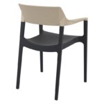 TULUM BLACK/TAUPE ΠΟΛΥΘΡΟΝΑ ΠΟΛ/ΝΙΟΥ 55X52X79εκ. - Image 2