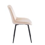 TEREA BEIGE VELVET ΥΦΑΣΜΑ ΚΑΡΕΚΛΑ ΜΕΤΑΛΛΙΚΗ 51X58X87εκ. - Image 3