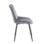 SILVIA GREY VELVET ΥΦΑΣΜΑ ΚΑΡΕΚΛΑ ΜΕΤΑΛΛΙΚΗ 51X58X87εκ. - Image 3