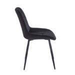 SILVIA BLACK VELVET ΥΦΑΣΜΑ ΚΑΡΕΚΛΑ ΜΕΤΑΛΛΙΚΗ 51X58X87εκ. - Image 3