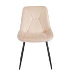 SILVIA BEIGE VELVET ΥΦΑΣΜΑ ΚΑΡΕΚΛΑ ΜΕΤΑΛΛΙΚΗ 51X58X87εκ. - Image 2
