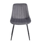 BONY GREY VELVET ΥΦΑΣΜΑ ΚΑΡΕΚΛΑ ΜΕΤΑΛΛΙΚΗ 51X58X87εκ. - Image 2