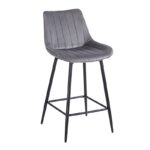 REPO GREY VELVET ΥΦΑΣΜΑ 66εκ. ΣΚΑΜΠΟ ΜΕΤΑΛΛΙΚΟ 48X49X66-96εκ.
