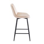REPO BEIGE VELVET ΥΦΑΣΜΑ 66εκ. ΣΚΑΜΠΟ ΜΕΤΑΛΛΙΚΟ 48X49X66-96εκ. - Image 3