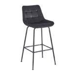 ERMINA BLACK VELVET ΥΦΑΣΜΑ 75εκ. ΣΚΑΜΠΟ ΜΕΤΑΛΛΙΚΟ 49X50X75-104εκ.
