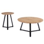 ALEX SET 2τμχ. SONOMA OAK Φ45Χ55εκ. & Φ80Χ41εκ. ΤΡΑΠΕΖΙ ΣΑΛΟΝΙΟΥ - Image 2