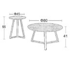 ALEX SET 2τμχ. SONOMA OAK Φ45Χ55εκ. & Φ80Χ41εκ. ΤΡΑΠΕΖΙ ΣΑΛΟΝΙΟΥ - Image 3