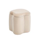 FIONA ΣΚΑΜΠΟ VELVET BEIGE ΜΕ ΑΠΟΘ. ΧΩΡΟ 30X30X34εκ.