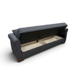 VAVEL DARK GREY ΥΦΑΣΜΑ 3ΘΕΣΙΟΣ ΚΑΝΑΠΕΣ/ΚΡΕΒΑΤΙ ΜΕ ΑΠΟΘ.ΧΩΡΟ 216X85X80εκ. - Image 2